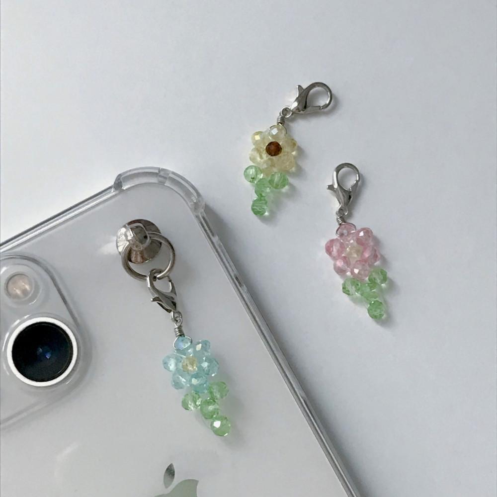mini flower keyring (미니 꽃비즈 키링)