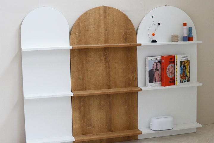 [즉시할인8%]전면책장 매거진랙 3단 라운드 북선반(2color/2size)