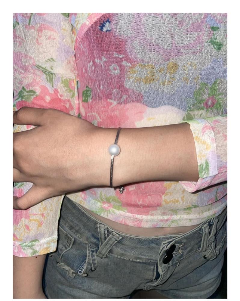 Pearl point silver bracelet / 펄 포인트 실버 팔찌 / 진주 포인트 실버 팔찌