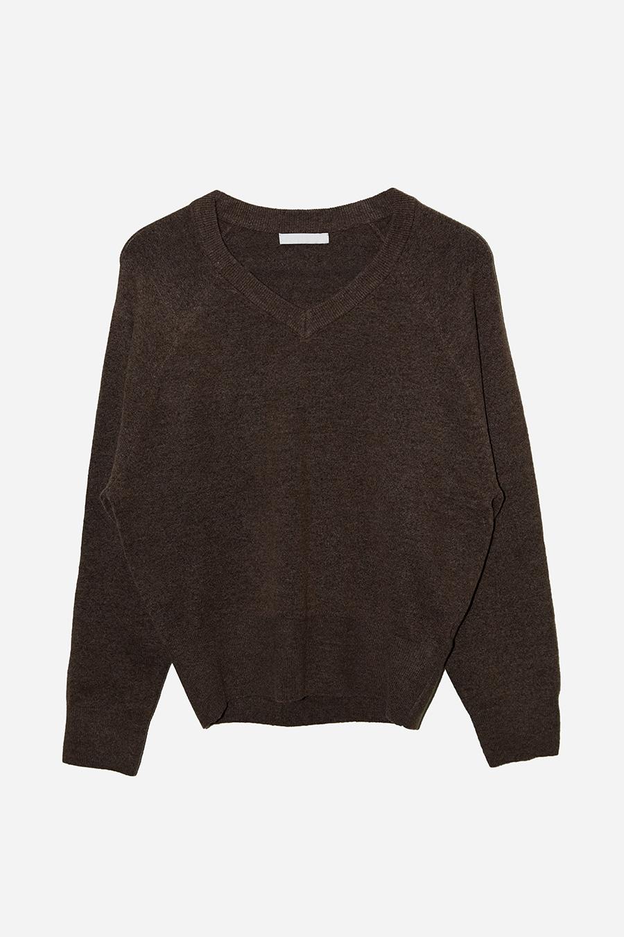 RAGLAN V WOOL KNIT