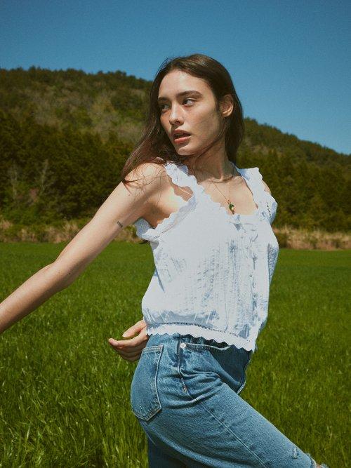 PURE SUMMER LACE BLOUSE WHITE