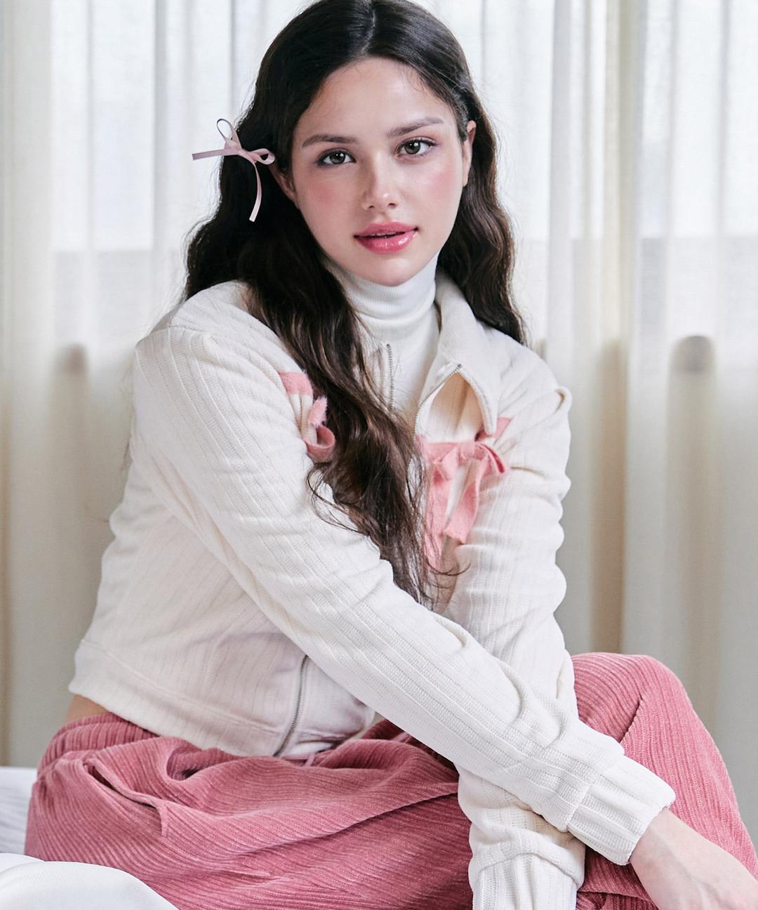 예약배송 11월07일_로키 퍼프 리본 자켓 [IVORY]