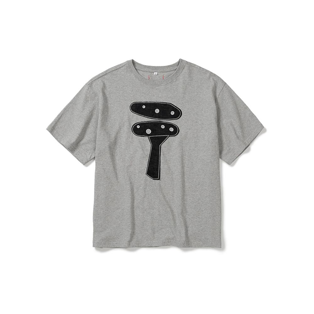 Dot Mushroom T-shirt / Stone Gray