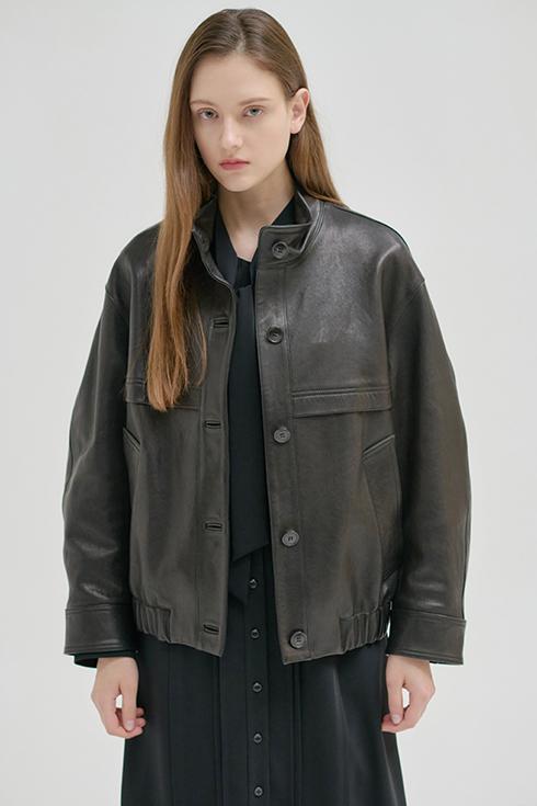 24FN leather blouson jacket [BK]