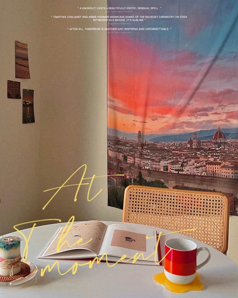 [3차 리오더] 꼼마레 피렌체의 꿈 쉬폰 포스터 패브릭 커튼 가리개