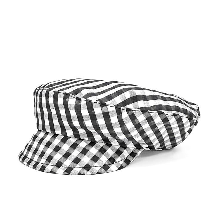 Gingham Marine Hat Black