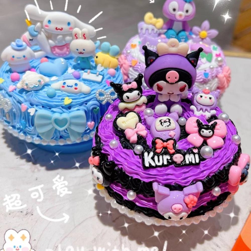 DIY 데코덴 키트 세트 크림 생일 케이크 만들기 산리오 재료