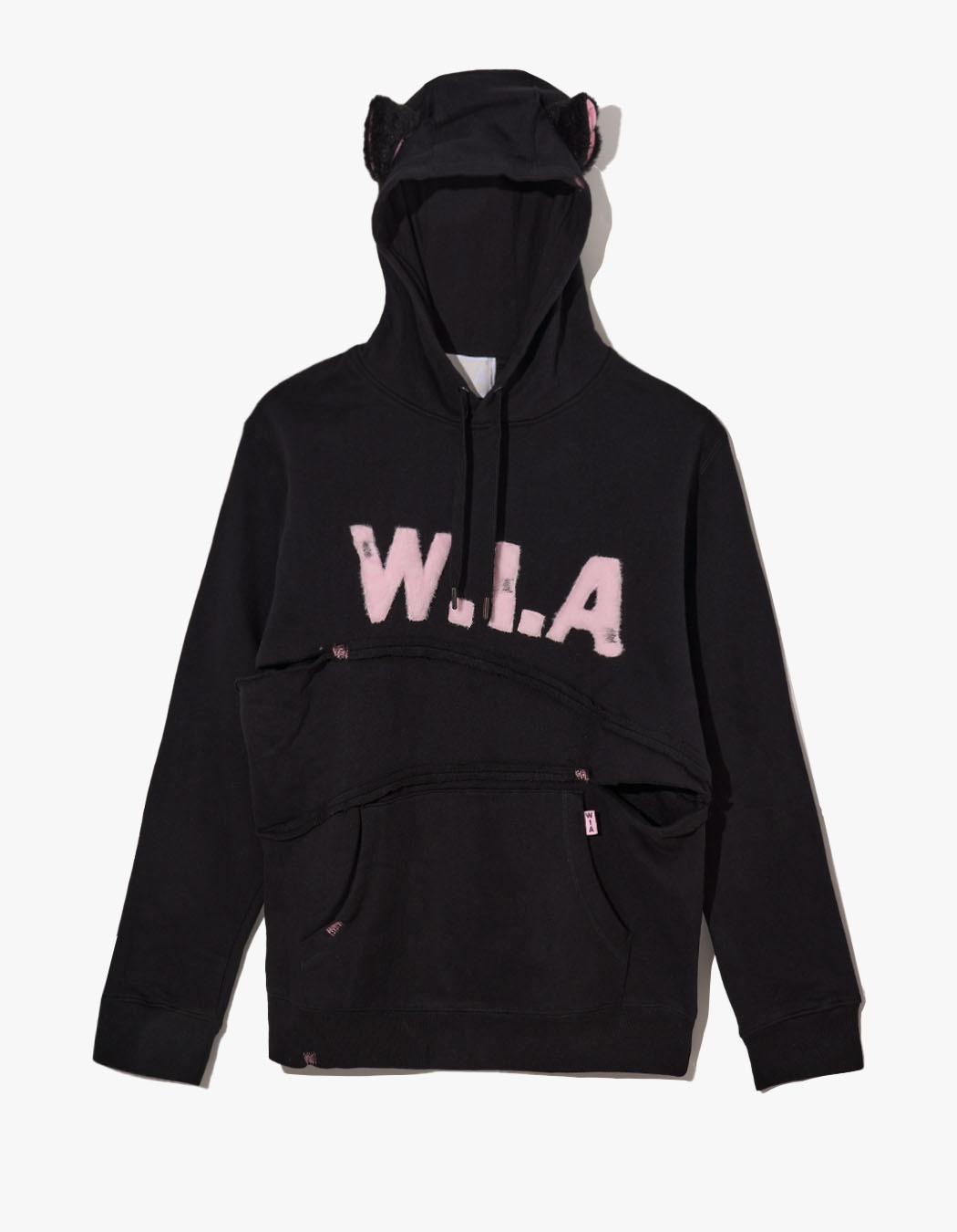 Kitty Black Hoodie - Black