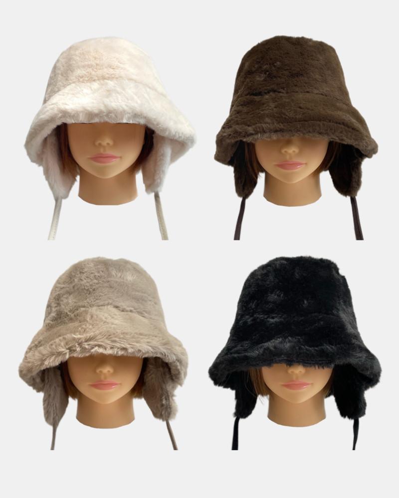 밍크 퍼 겨울 방한 귀덥개 귀도리 귀달이모자