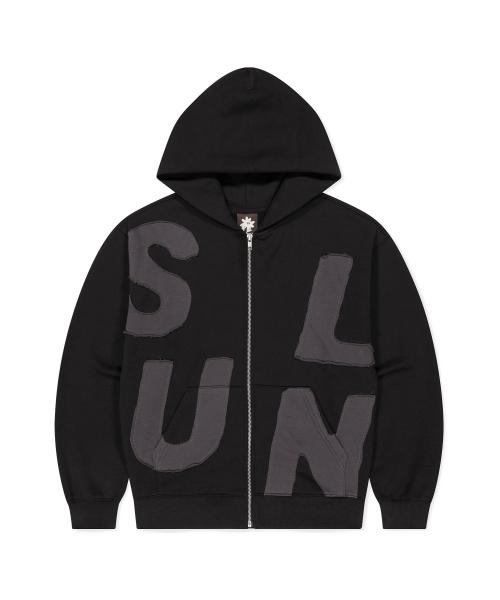 Capital Brushed Zip Up Hoodie Black