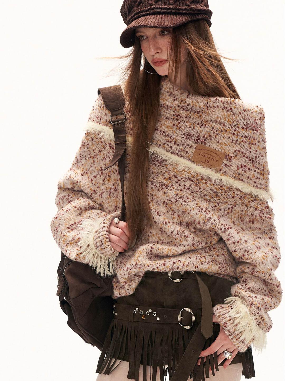 [MAMC] Candy Crush Off-Shoulder Sweater