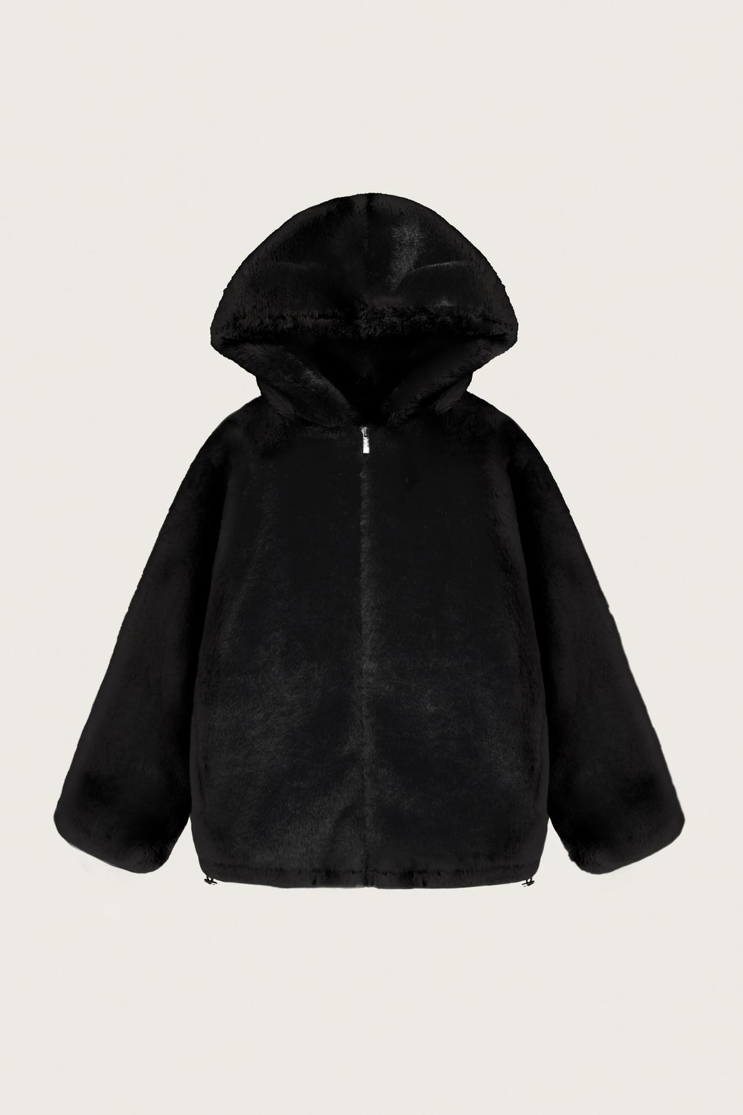 [ Pre-order ] Peach pudding fur jacket, Black