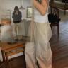 Buckle Detail Wide Pants