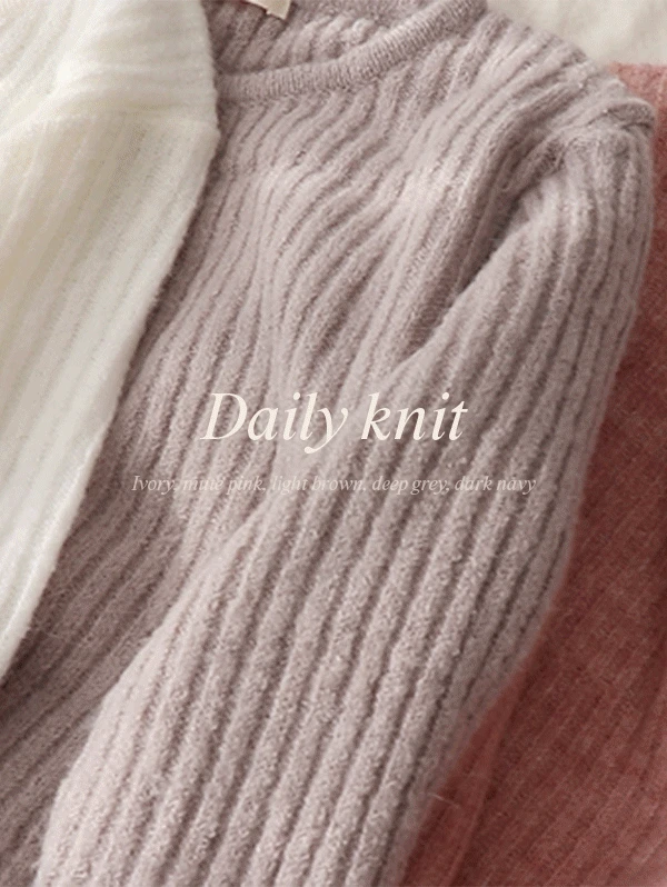 [문의폭주!] #SLOWMADE. 포멜 여리핏 보송골지니트 - 5 color