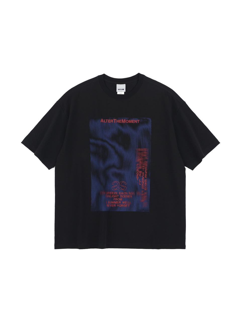 Moment Wave Print T-shirt_Black