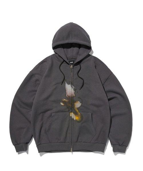 스웨이드(SUADE)  BIRD HOOD ZIP UP [CHARCOAL GRAY] - 사이즈 & 후기 | 무신사