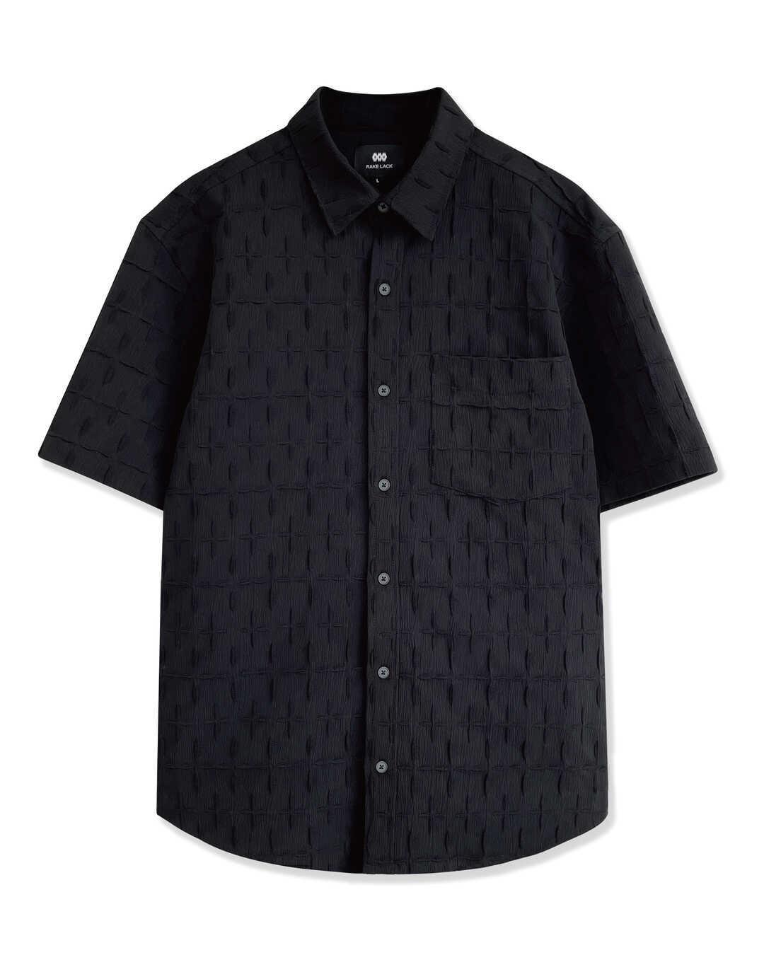[재입고 예정] Convex Half Shirt(Black)