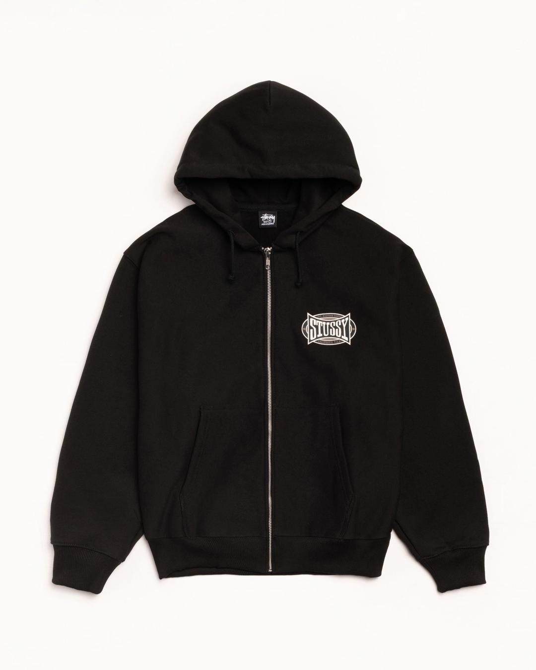 CHAMPION OVAL ZIP HOODIE - Black / S