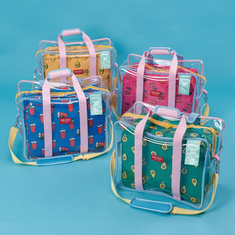 스닐로스티치 투명 메쉬 투웨이 보냉가방 비치백 Set