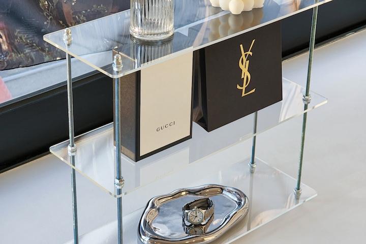 실버스크류 아크릴 미드센츄리모던 다용도 진열대 선반(2단/3단)