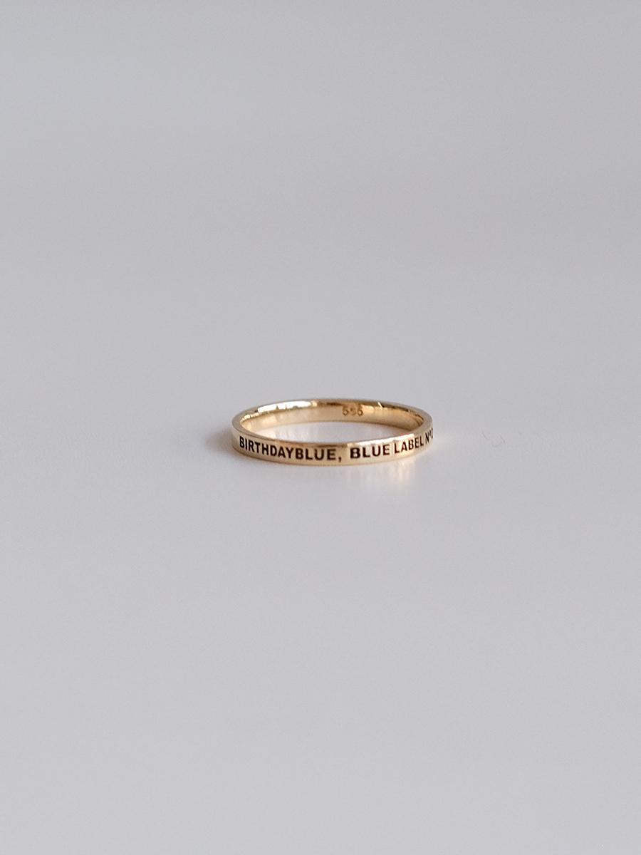 Petite note ring(14k)