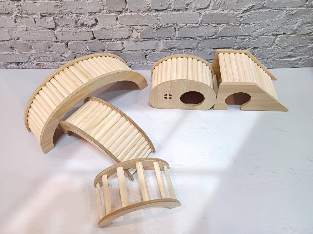 햄스터 나무구름다리 아치형다리 원목사다리 햄스터장난감