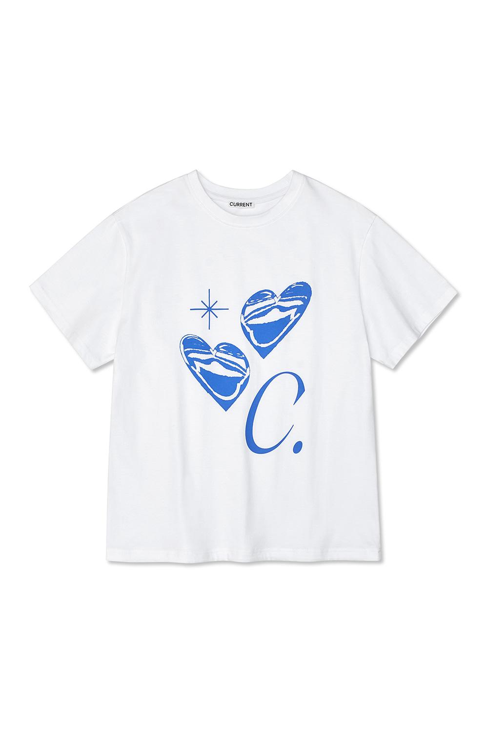 TWINKLE HEARTS SHORT SLEEVE TEE KS [WHITE]