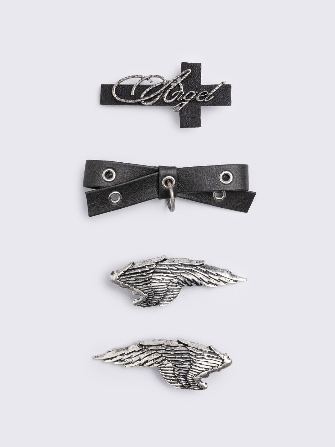 Sent from Heaven Hair Clip Set - One Size / Black