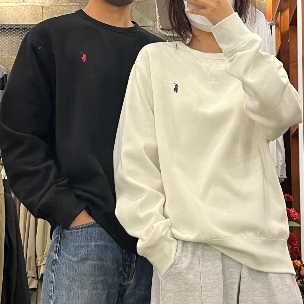 폴로 랄프로렌 남녀공용 베이직 커플 라운드 긴팔 맨투맨 스웻셔츠