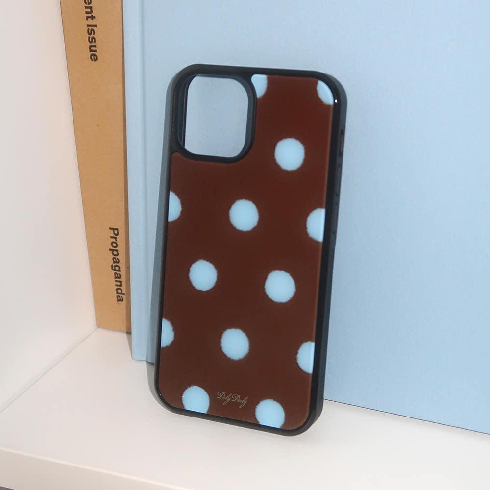 snowball dot case (blue) 스노우볼 도트 글라스 범퍼 케이스 iphone 13 mini