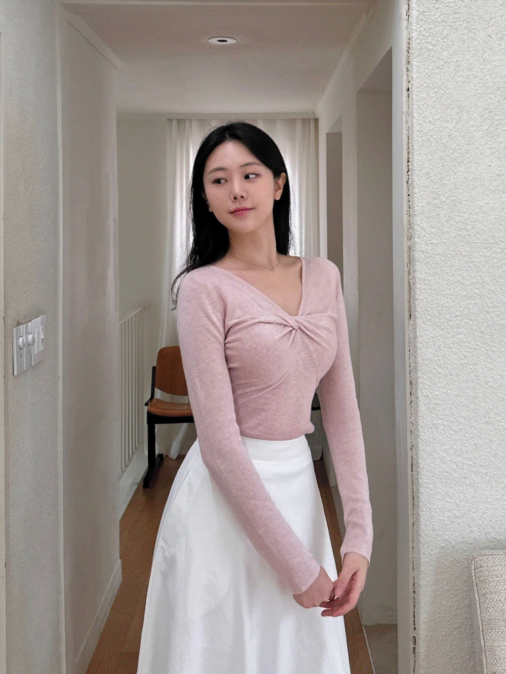 리나 꼬임 울 니트 2colors