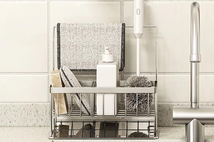 싱크대 스테인레스 304 수세미 행주 걸이 건조대 물빠짐 거치대 받침대