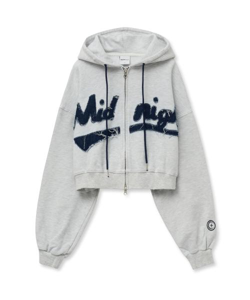 (기모선택) damage hood zip up [off white]