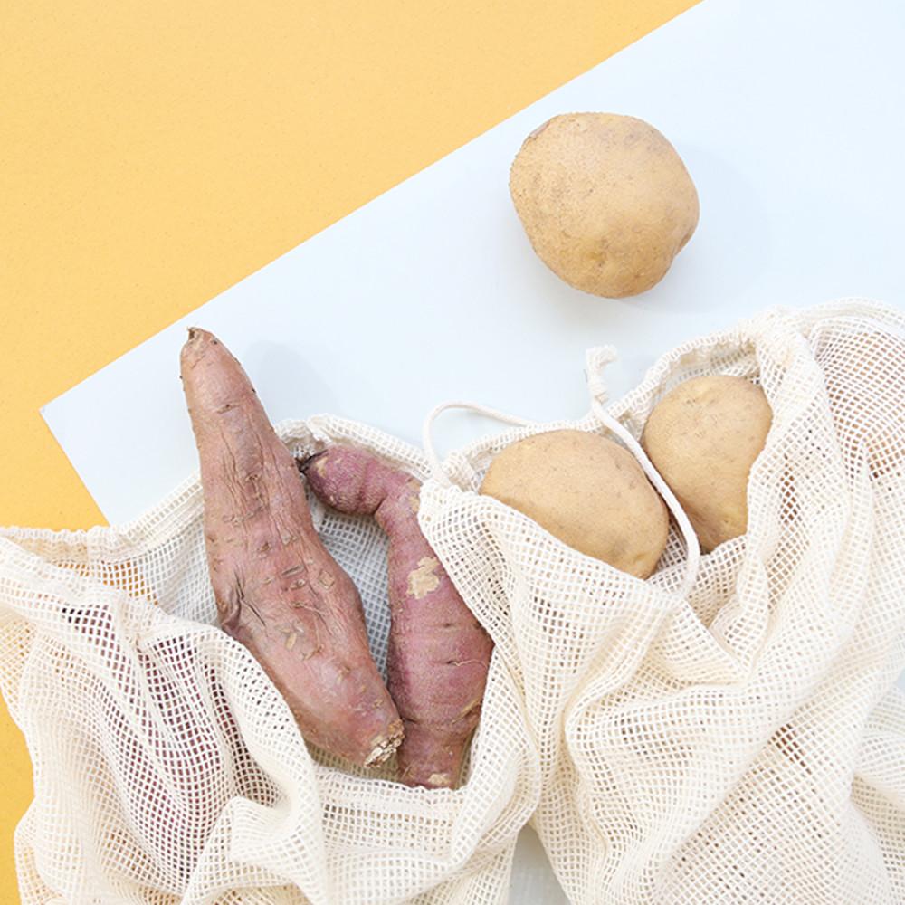 코튼 네트 파우치 ( 사각파우치 귀여운파우치 복주머니 에코백 스트링파우치 복주머니백 주머니가방 물병파우치 면주머니 세탁망 빨래망 그물망 )