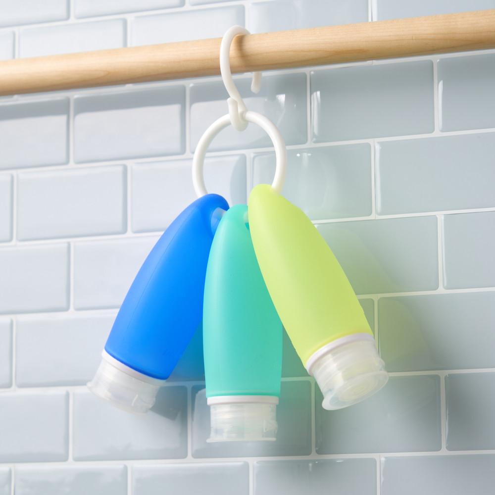 도이코 이지보틀 89ml 고리형 실리콘 여행용 공병 샴푸 소분 컬러 3개 세트