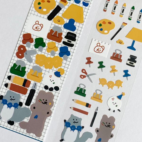 키치키치 | (단종) [new] 스테이셔너리 리무버블 씰스티커