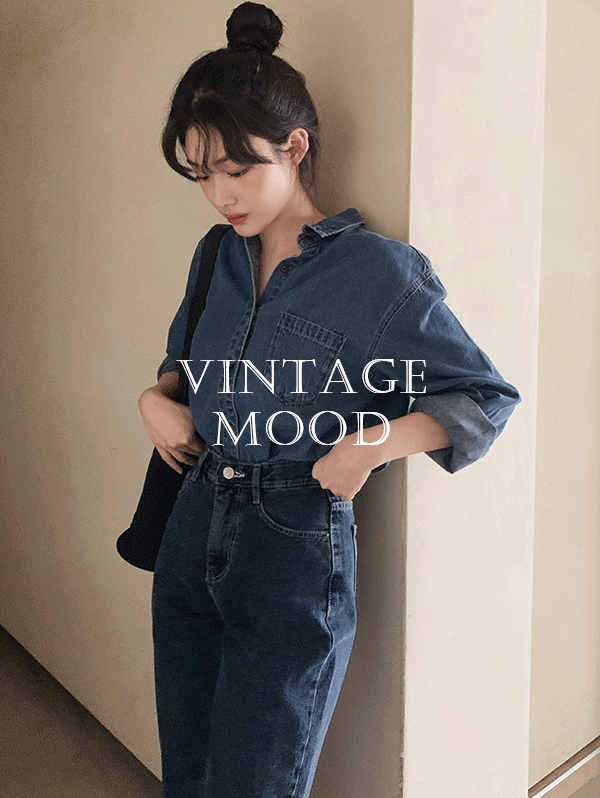 #SLOWMADE. 런던 빈티지 데님셔츠 - one color (예약주문: 10월 4일 부터 순차발송)