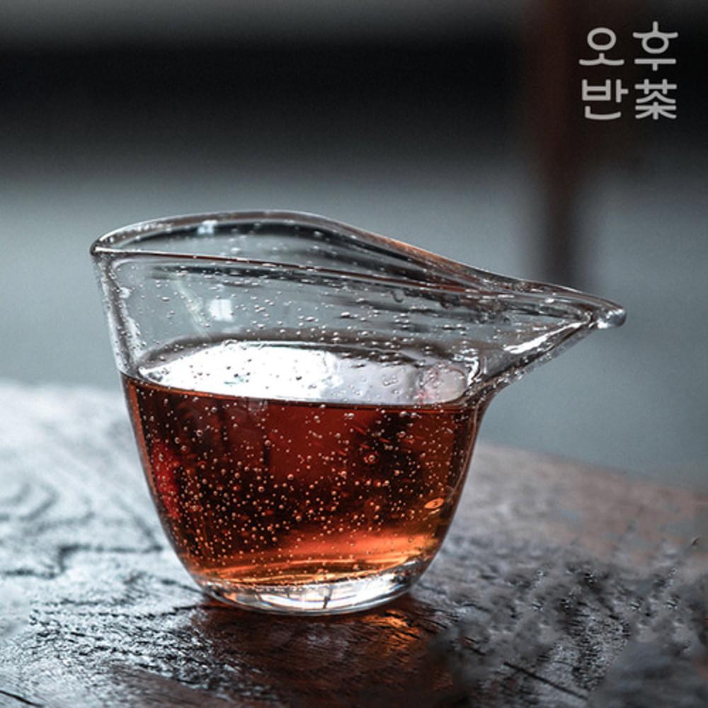 기포 유리 숙우 내열유리 공도배 핸드메이드 다도구