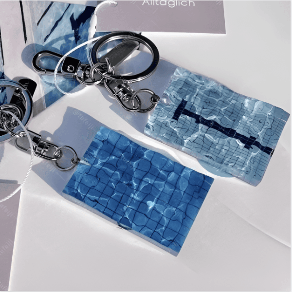 🏊🏻 수영장 물결무늬 키링