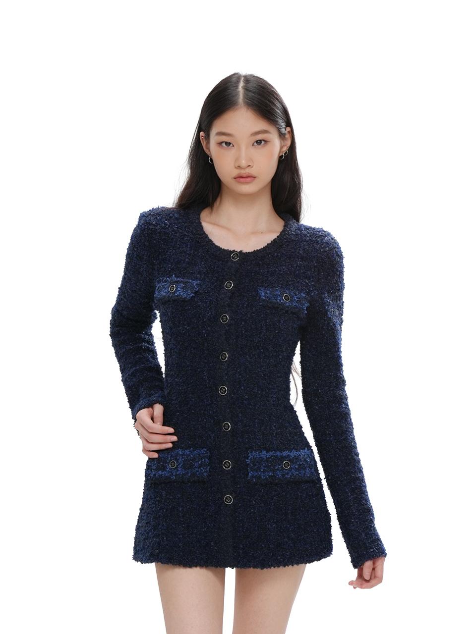 SweetChilling Braided long-sleeve round-neck dress