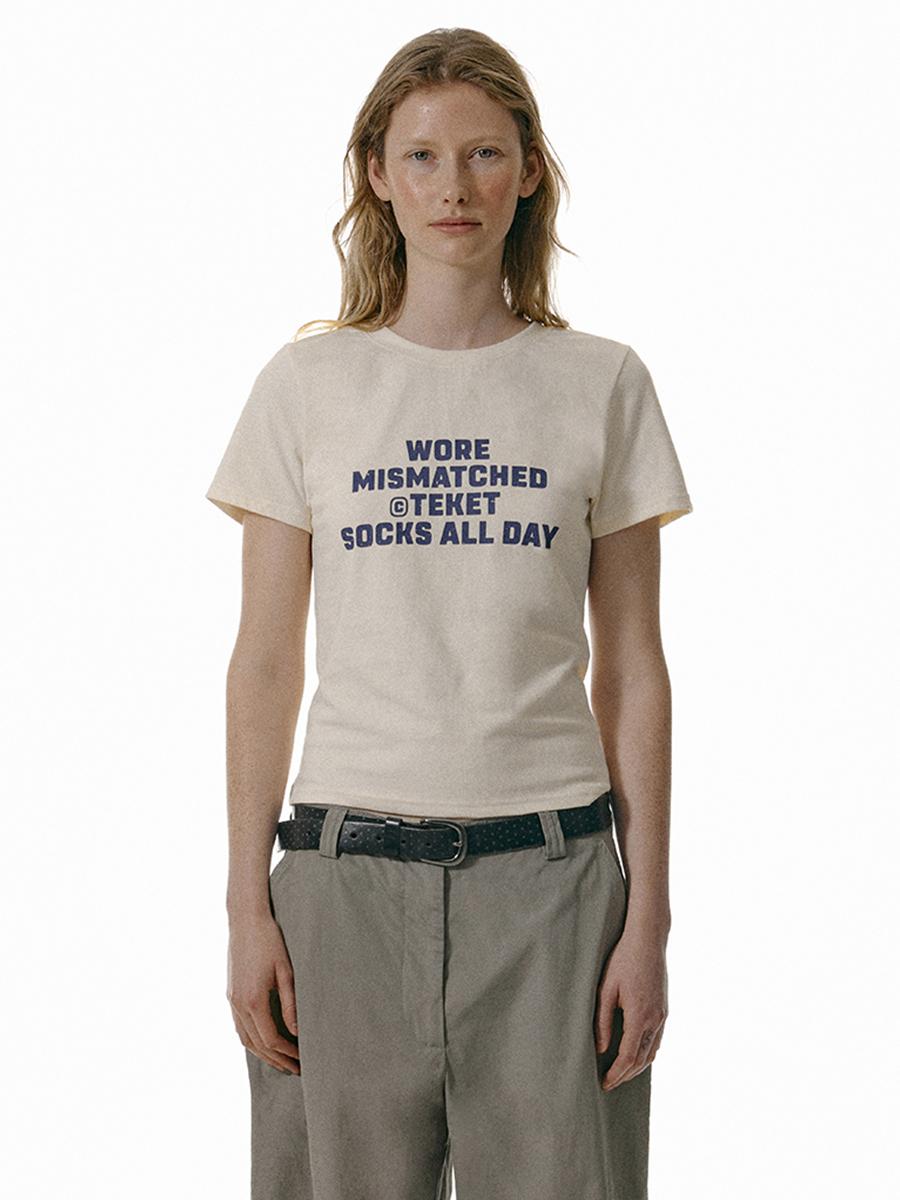 Mismatch Tee Cream