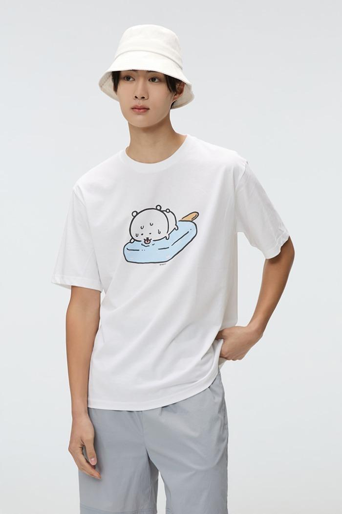 [담곰이] 시원하담곰 반팔 티셔츠(GRAPHIC WHITE)_SPRLF25U02