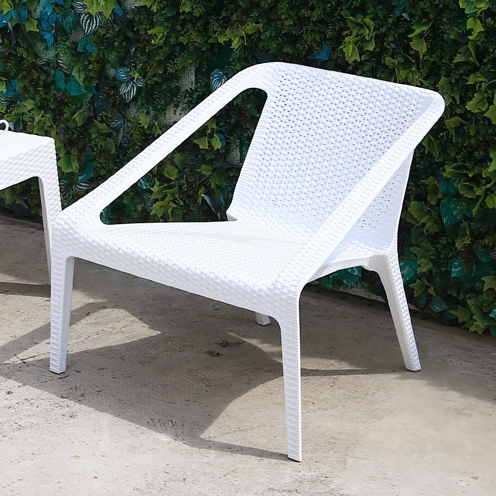 라트 론다 야외용 카페 테라스 라탄 의자 라운지체어