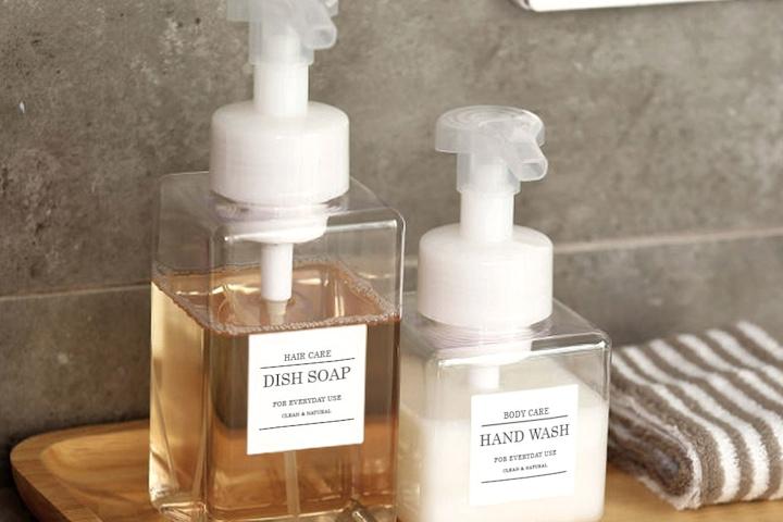 사각 거품용기 디스펜서 호텔 핸드워시 샴푸 리필용기 공병