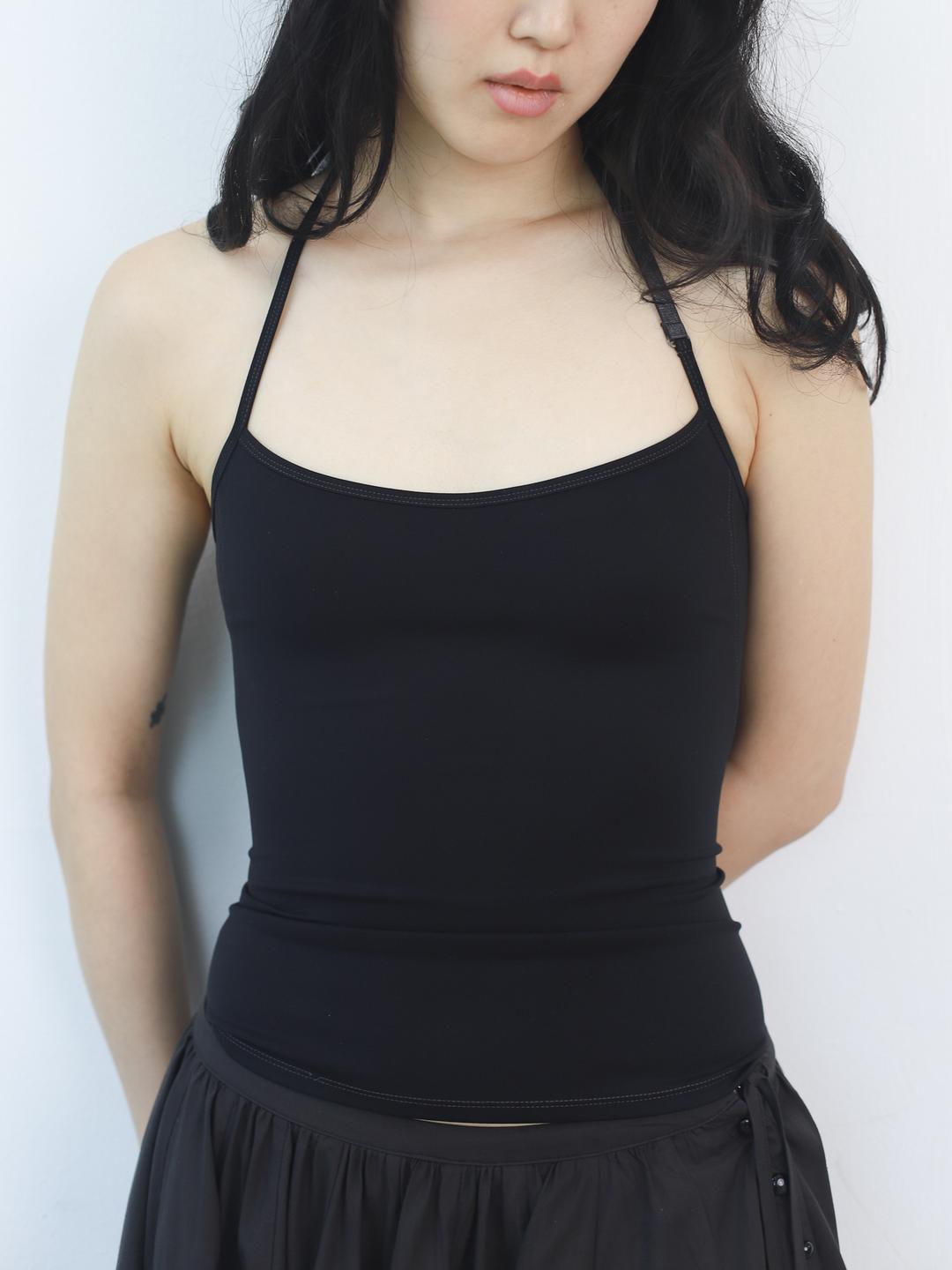 Lingerie Strap Halter - black