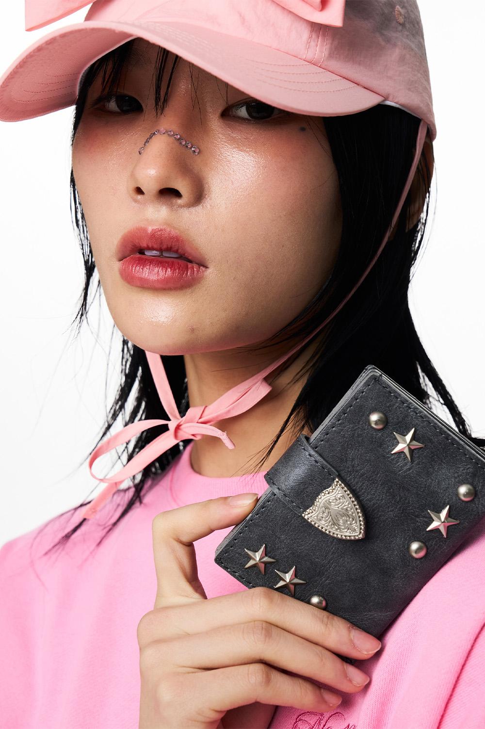 웨스턴 아코디언 카드 지갑 차콜