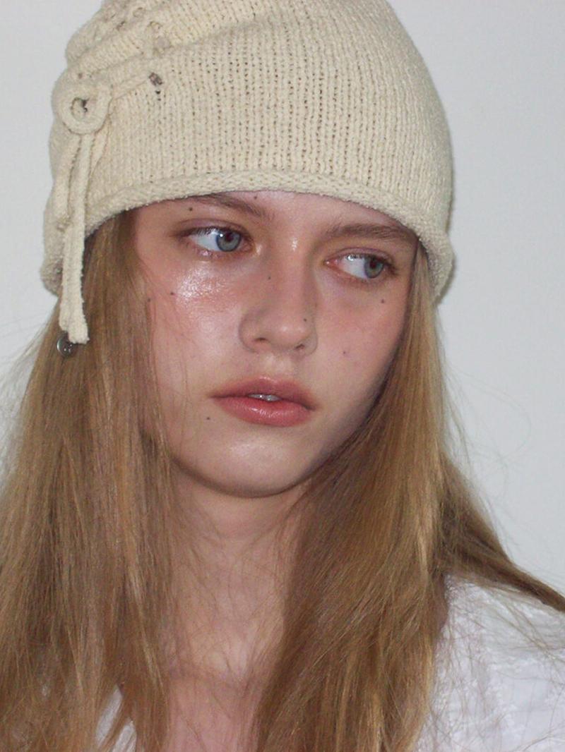 Pollu Wholegarment Knit Hat Cream (2nd)