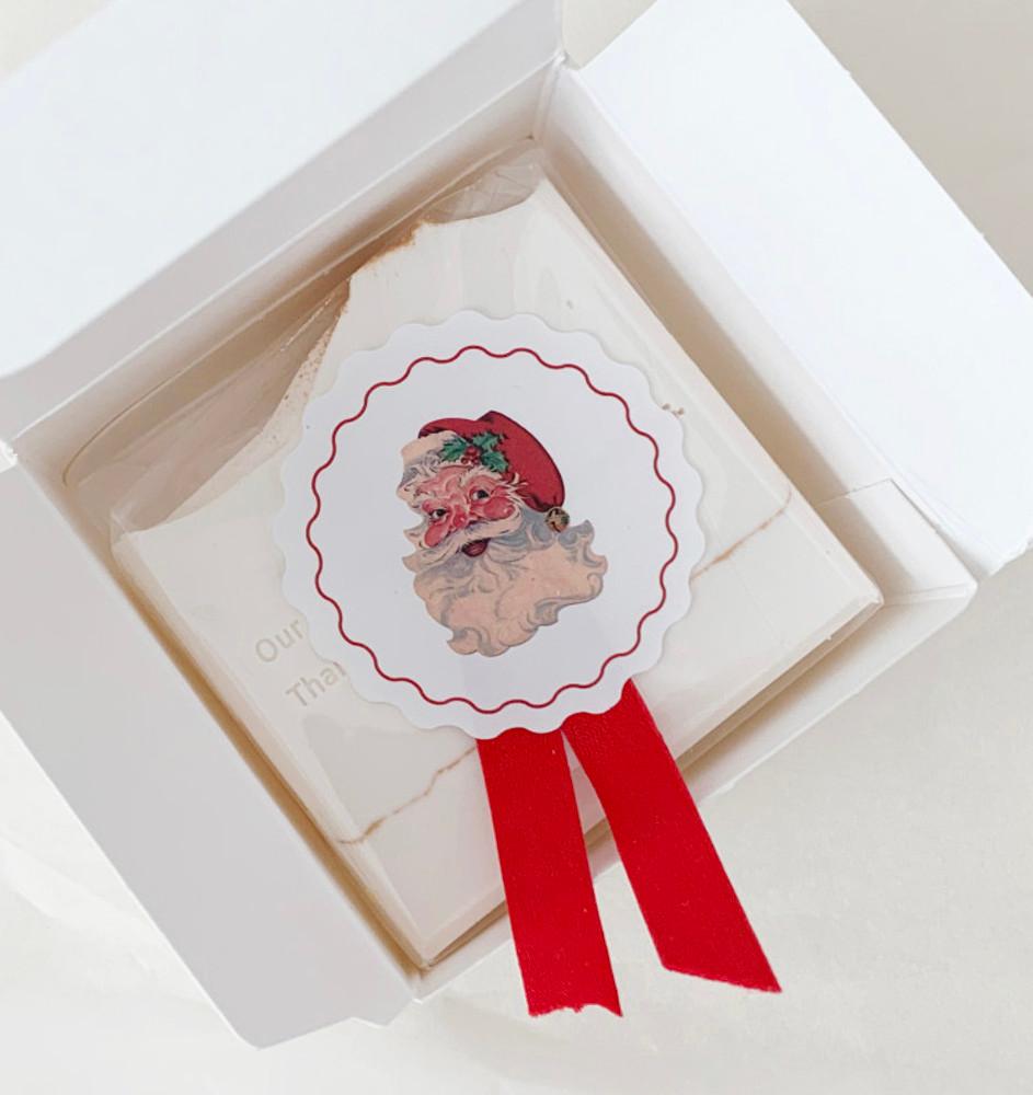 기성품 크리스마스 볼 원형 스티커 쿠키 구움과자 꽃집 캔들 산타 밤비 RS30