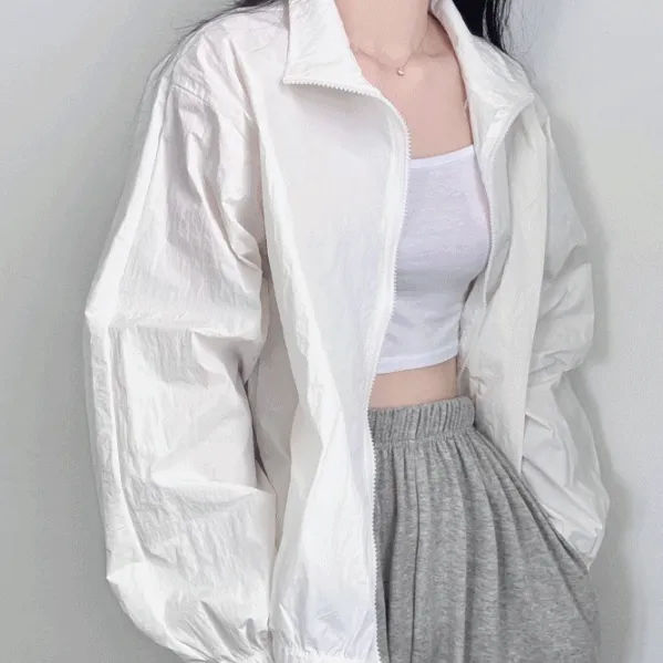 [휘뚜마뚜~/루즈핏!] 아방핏 오버핏 파스텔 바스락 바람막이 집업 자켓