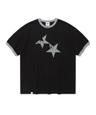 TWIN STAR RINGER SS TEE[BLACK]